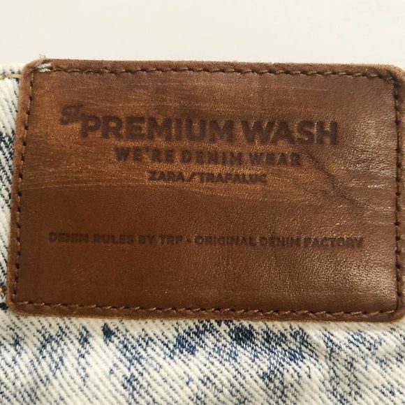 Zara Studded Acid Wash Shorts - Picture 4 of 5